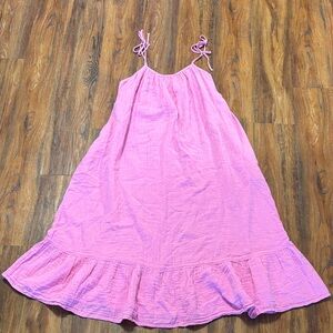 Time and Tru Pink Braided Strap Dress